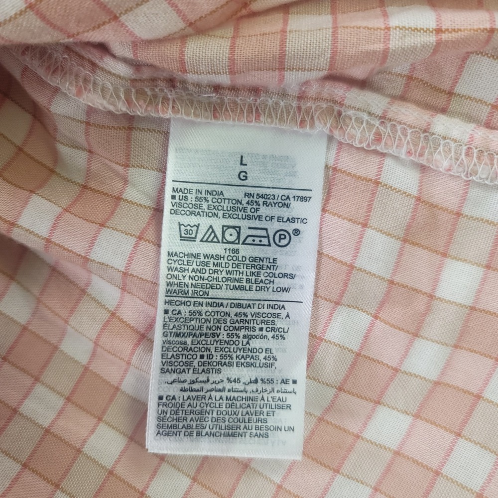 Old Navy Pink Gingham Maxi Dress Large Sleeveless Cottagecore Boho - Picture 4 of 8